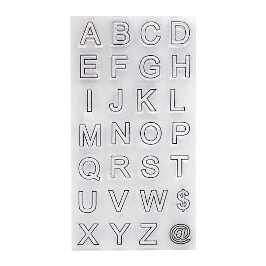 6 Pack: Block Letter Clear Stamps by Recollections™